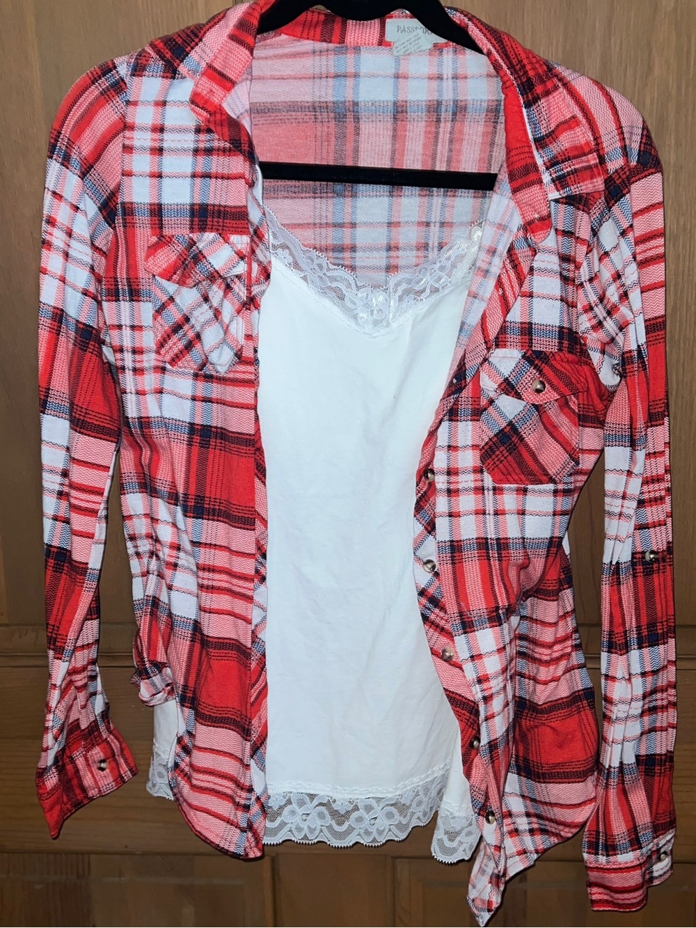 Passport Red, White & Blue Plaid Button-Down Shirt